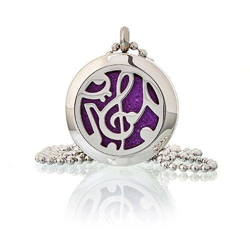 Aromatherapy Diffuser Necklace - Music Notes 25mm Aromatherapy Diffuser Necklace - Music Notes 25mm