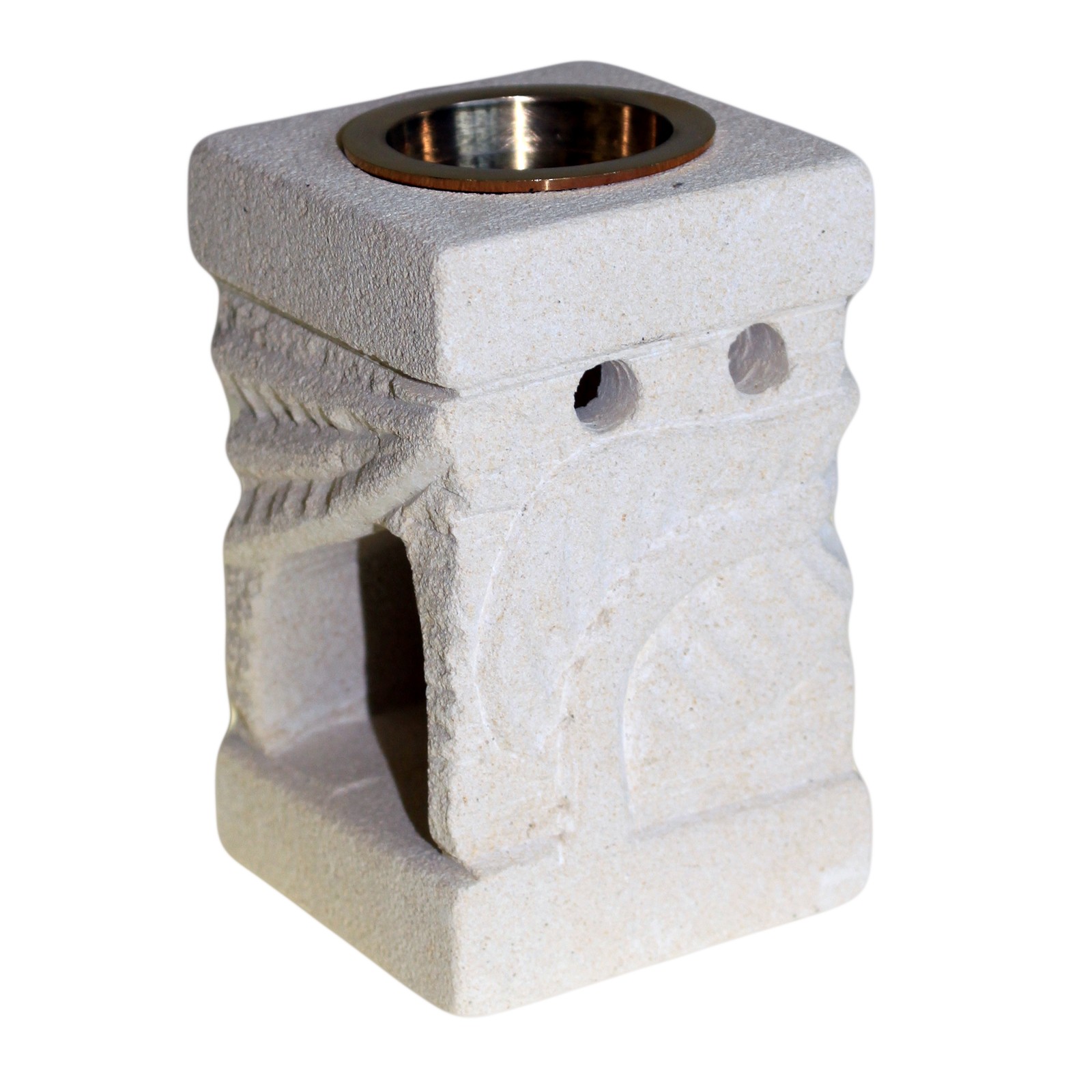 Carved Leaf Sandtone Oil Burner Carved Leaf Sandtone Oil Burner