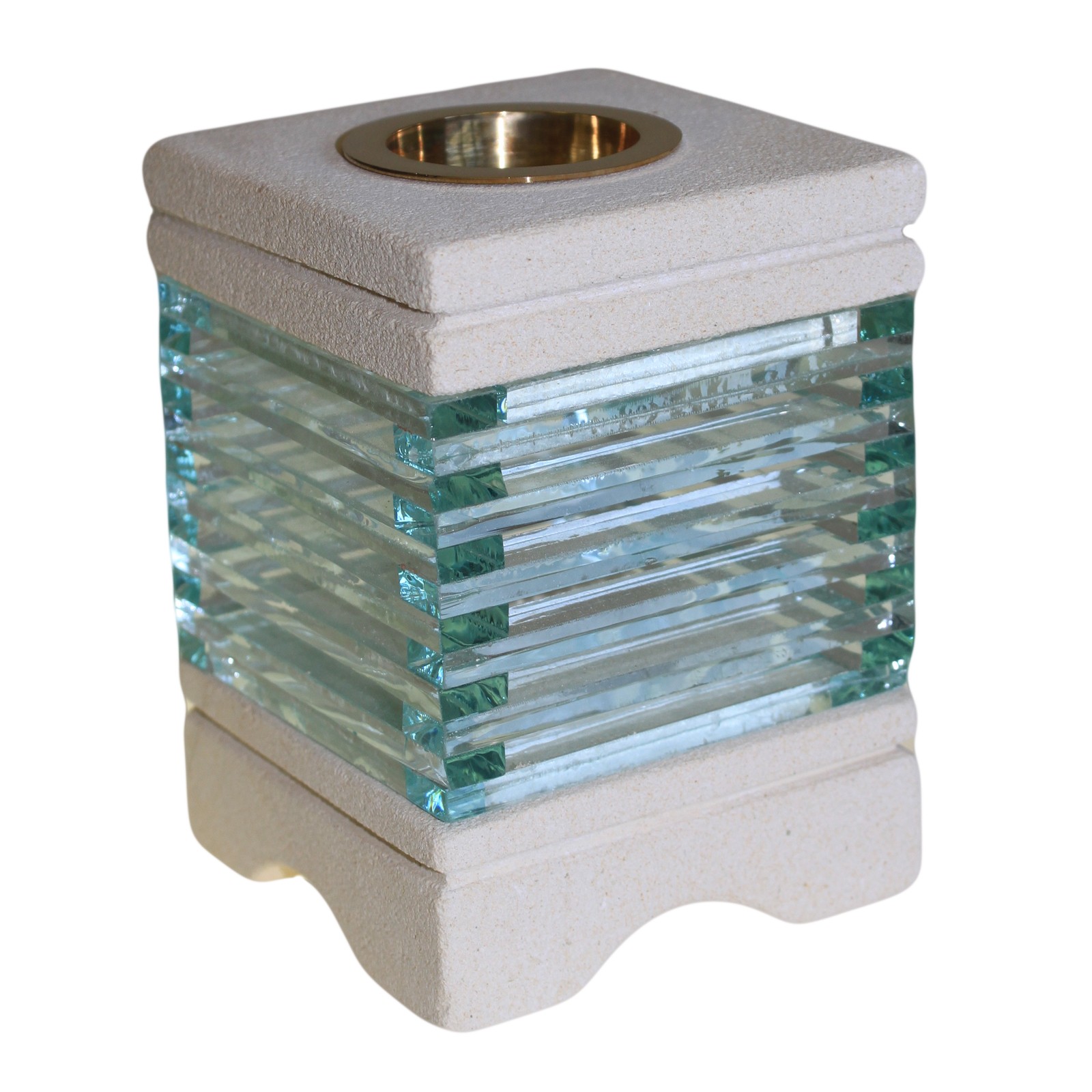 Square Glass Brick Sandtone Oil Burner Square Glass Brick Sandtone Oil Burner